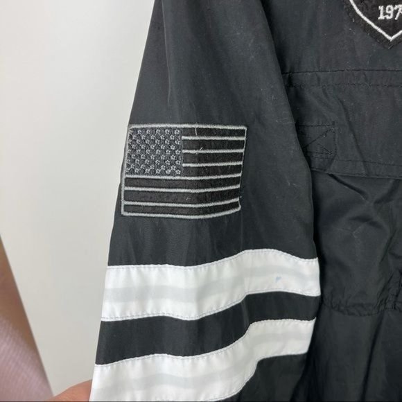 G-NET Black Full Zip Lightweight Bomber Style Windbreaker Jacket Size Medium - Picture 7 of 10